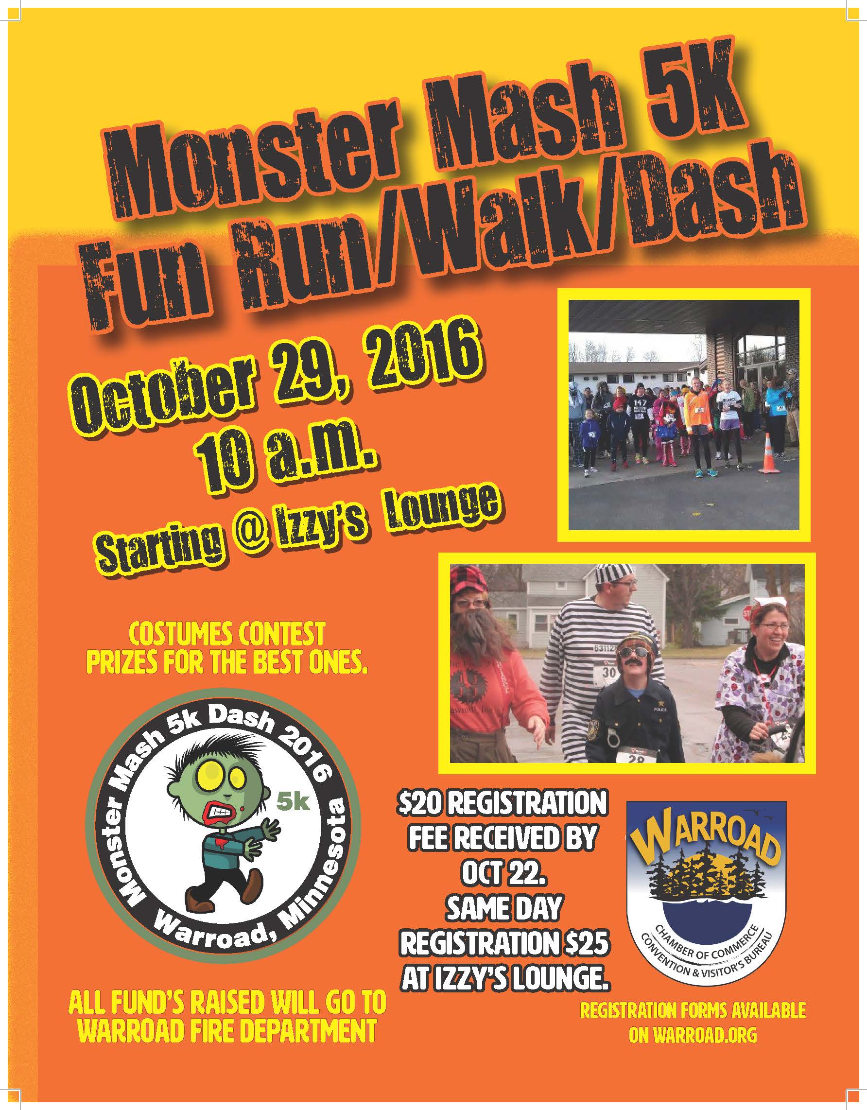 6th Annal Monster Mash 5k - Run/Walk/Dash Your Way To Warroad