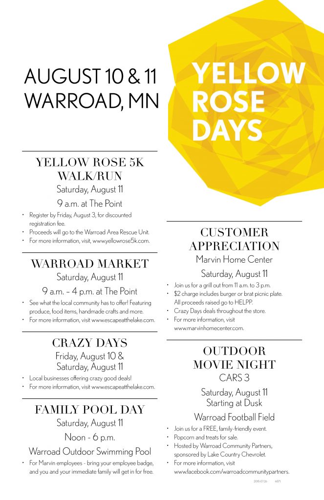 Yellow Rose Days Warroad