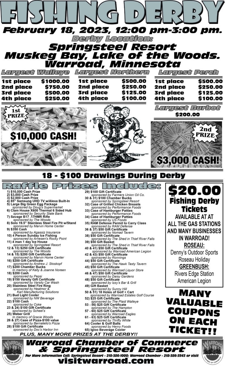 Lake of the Woods Ice Fishing Derby Sat. Feb. 18, 2023