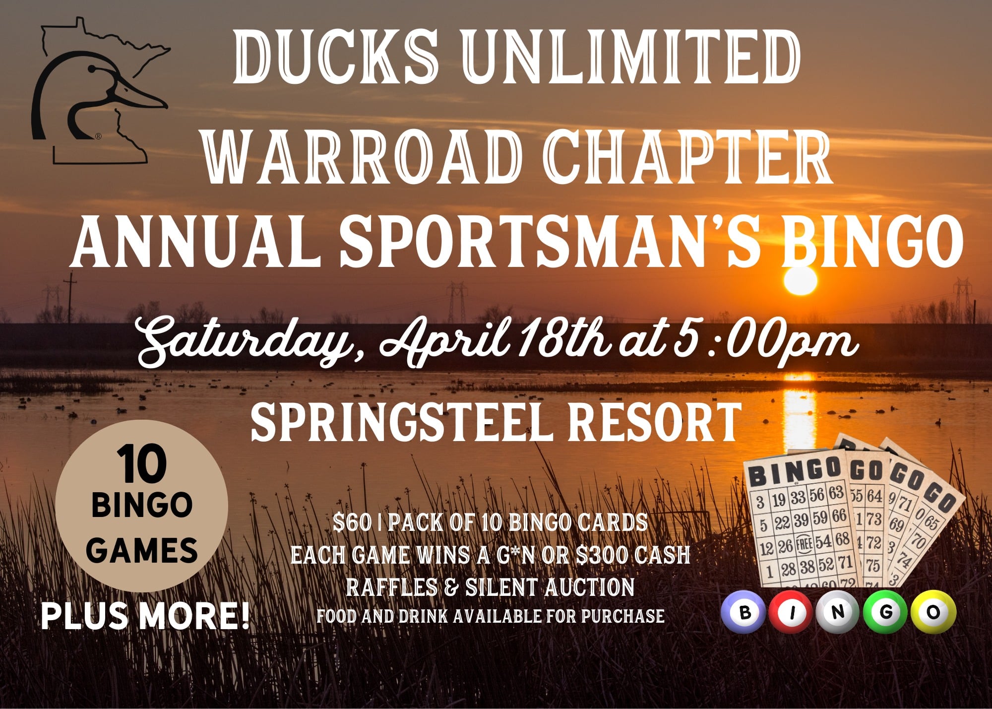 Warroad Ducks Unlimited Bingo Night!